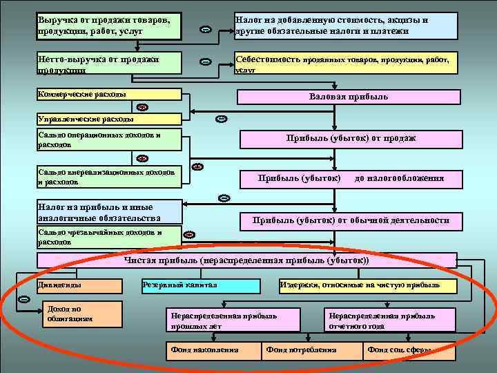 Выручка от продажи товаров, продукции, работ, услуг Налог на добавленную стоимость, акцизы и другие