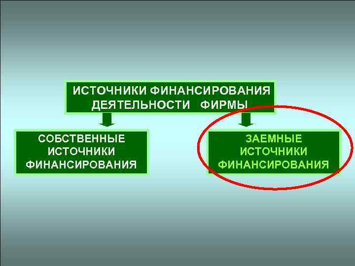 ИСТОЧНИКИ ФИНАНСИРОВАНИЯ ДЕЯТЕЛЬНОСТИ ФИРМЫ СОБСТВЕННЫЕ ИСТОЧНИКИ ФИНАНСИРОВАНИЯ ЗАЕМНЫЕ ИСТОЧНИКИ ФИНАНСИРОВАНИЯ 