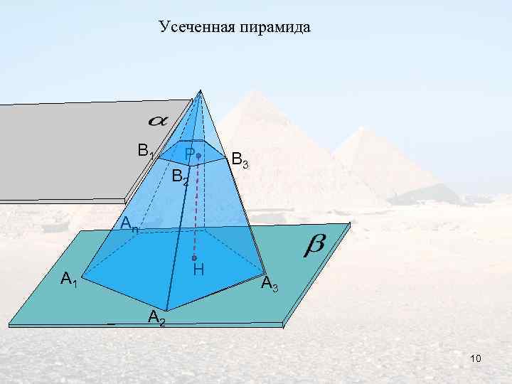 Усеченная пирамида В 1 Р В 2 В 3 Аn Н А 1 А
