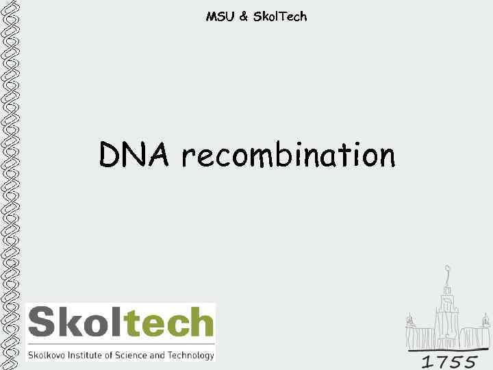 MSU & Skol. Tech DNA recombination 
