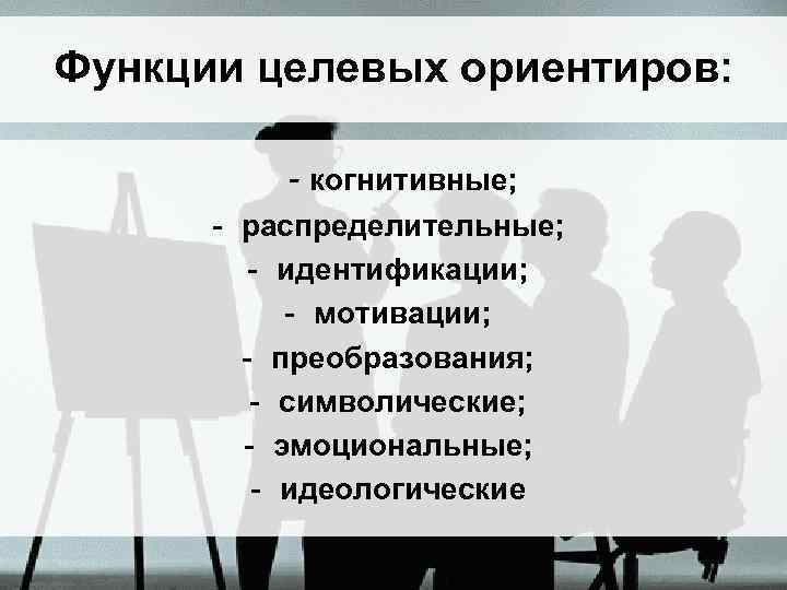 Ориентиры организации. Целевые функции организации. Целевые ориентиры компании. Мотивация идентификации. Целевая организация это.