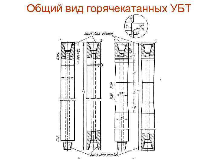 Общий вид горячекатанных УБТ 