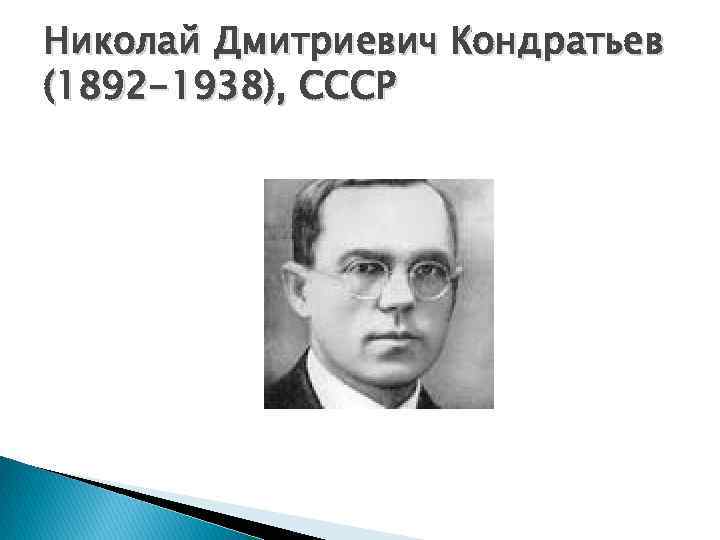 Николай Дмитриевич Кондратьев (1892 -1938), СССР 