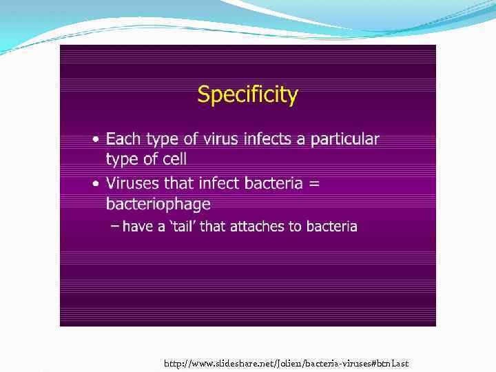 http: //www. slideshare. net/Jolie 11/bacteria-viruses#btn. Last 