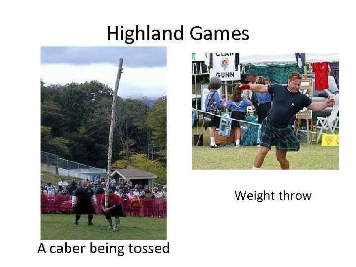 Highland Games Weight throw A caber being tossed 