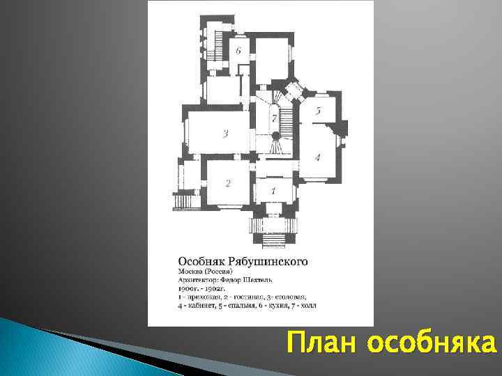 План особняка 