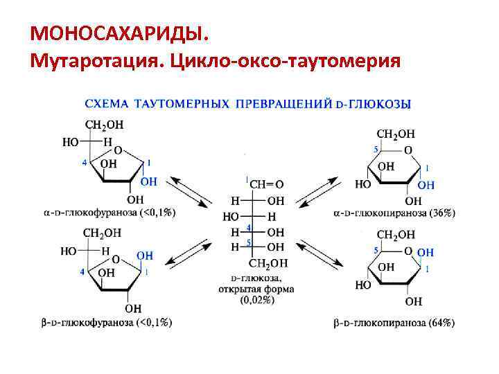 Мутаротация фруктозы схема