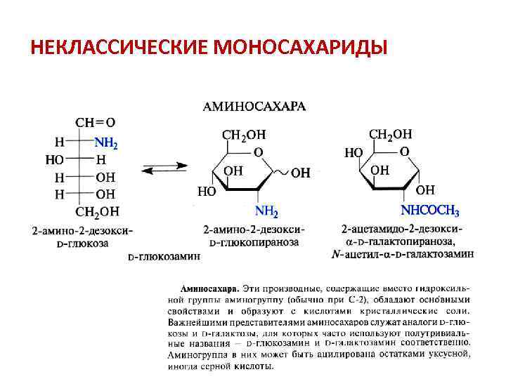 НЕКЛАССИЧЕСКИЕ МОНОСАХАРИДЫ 