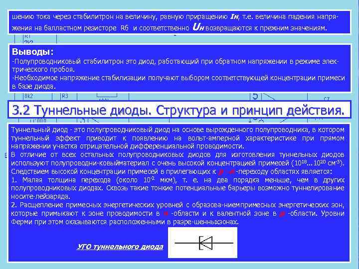 шению тока через стабилитрон на величину, равную приращению Iн, т. е. величина падения напря