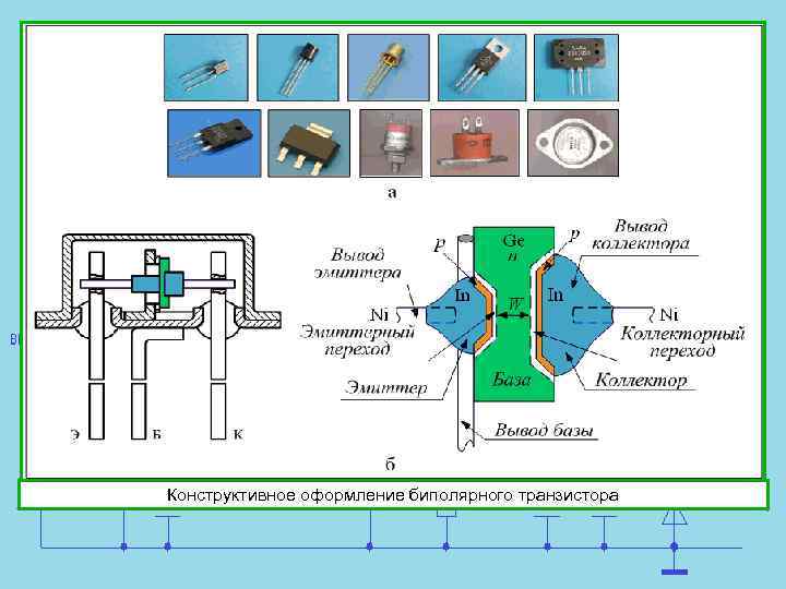 Конструктивное оформление биполярного транзистора 