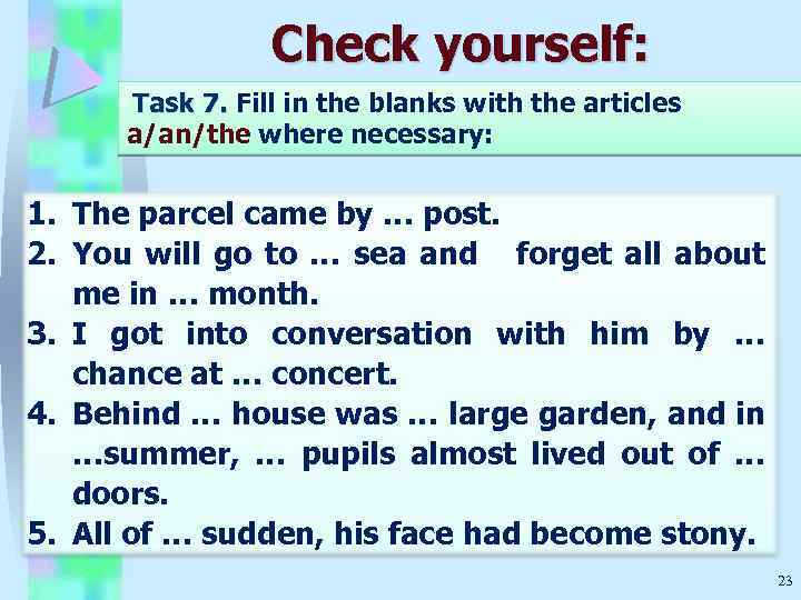 Articles task