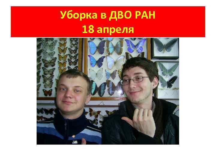 Уборка в ДВО РАН 18 апреля 