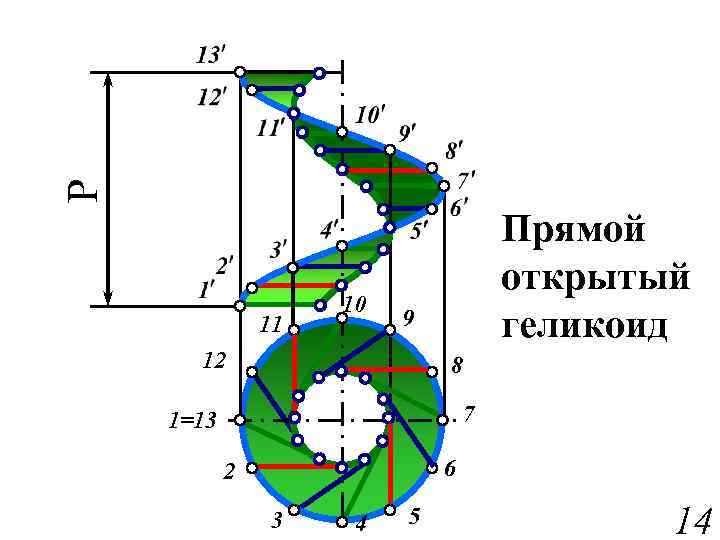 Раскрыть прямой. Винтовые поверхности – геликоид, прямой геликоид.. Пересечение прямой и геликоида. Наклонный геликоид Начертательная геометрия. Прямой геликоид Начертательная геометрия.