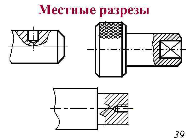 Для какой цели выполнен местный разрез на изображении валика