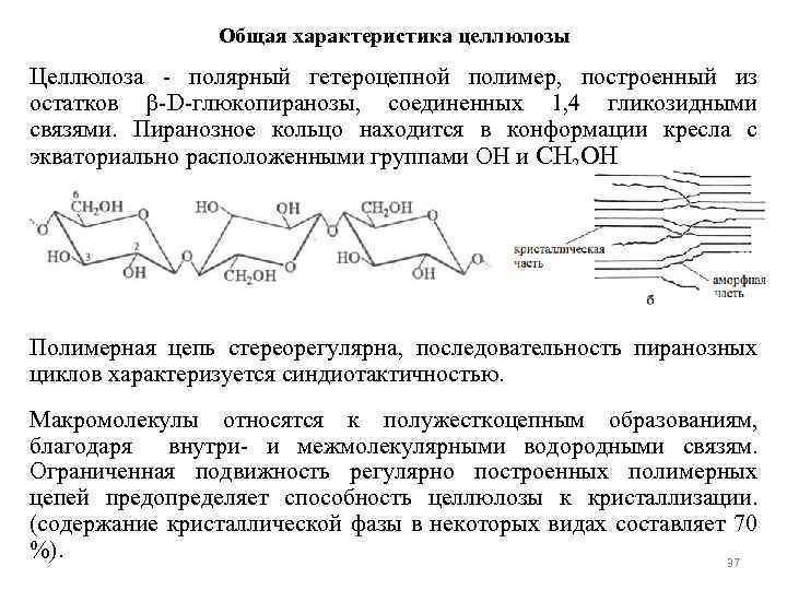 Описание целлюлозы