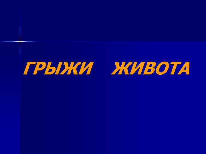 ГРЫЖИ ЖИВОТА 