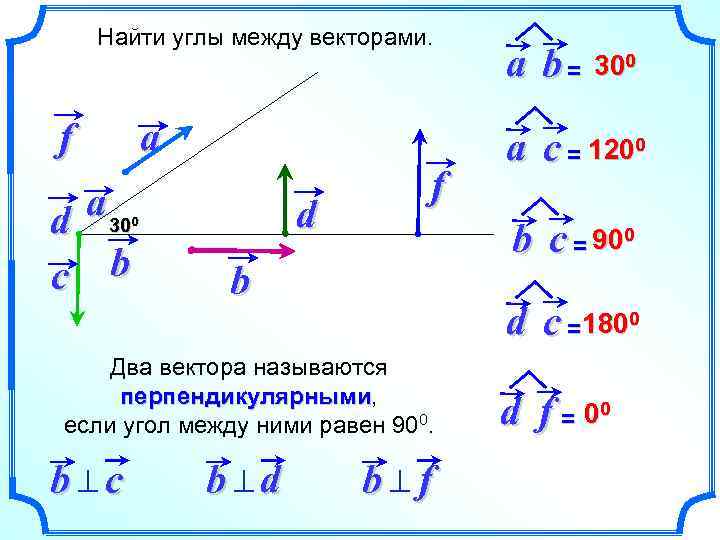 Как найти sin между векторами