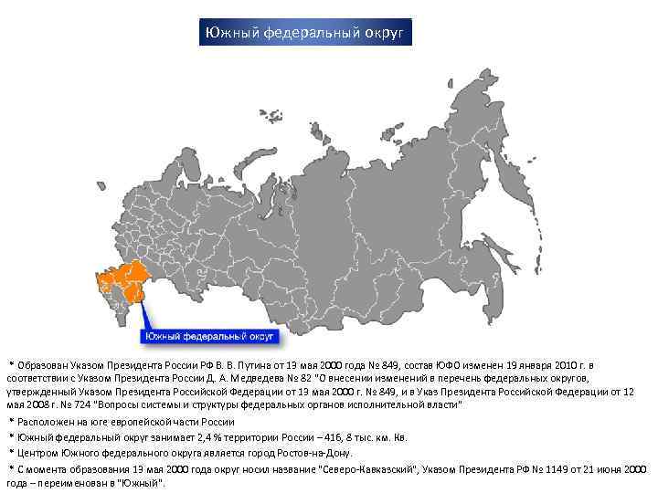 Южный федеральный округ презентация