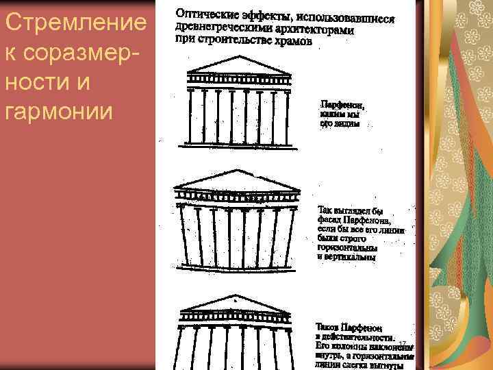 Стремление к соразмерности и гармонии 17 