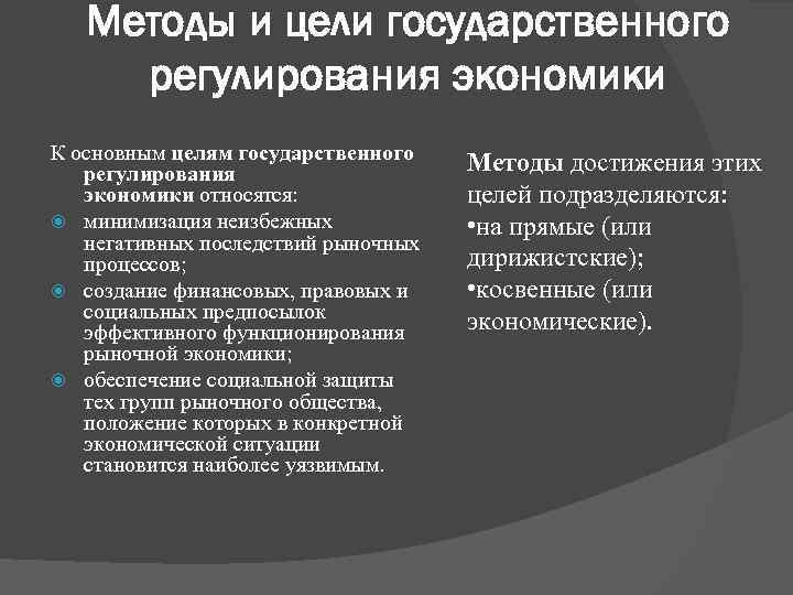 Функция регулирования экономики