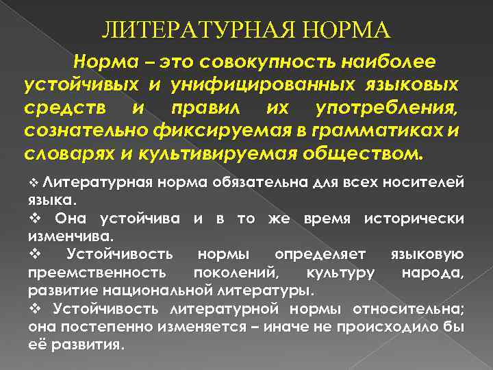 Современная литературная норма