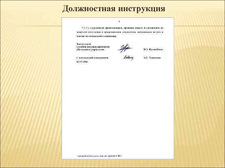 Должностная инструкция 