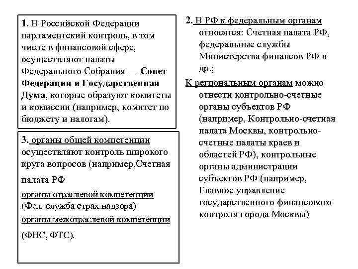 Контрольная работа по теме Президентский финансовый контроль в Российской Федерации