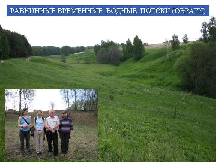 РАВНИННЫЕ ВРЕМЕННЫЕ ВОДНЫЕ ПОТОКИ (ОВРАГИ) 