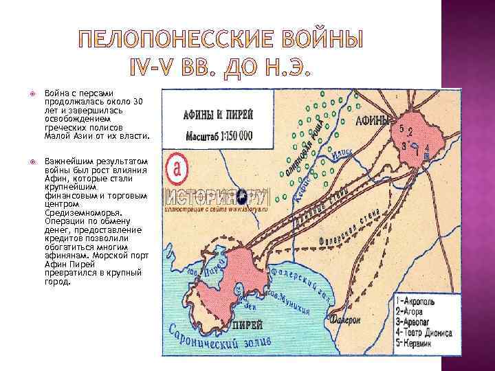  Война с персами продолжалась около 30 лет и завершилась освобождением греческих полисов Малой