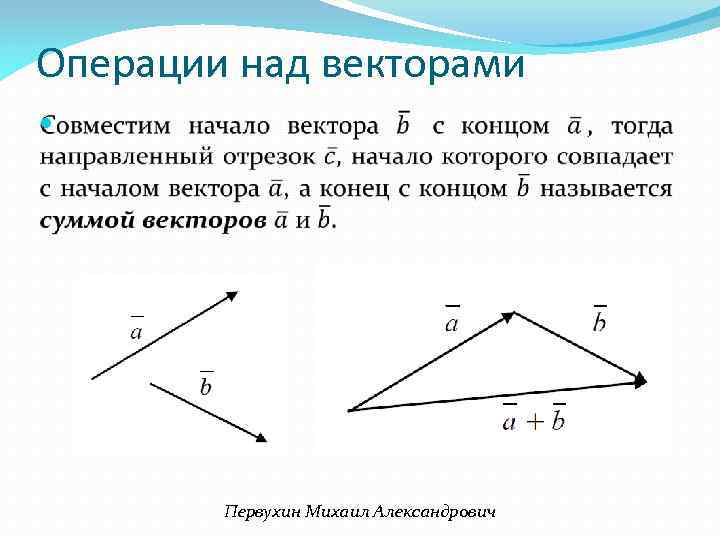 Операции над векторами. Векторы операции над векторами. Основные операции над векторами. Понятие вектора операции над векторами. Свойства операций над векторами.