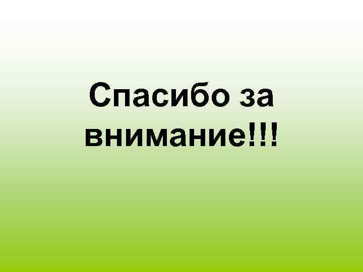 Спасибо за внимание!!! 
