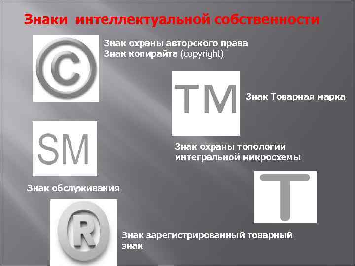 Как поставить копирайт в презентации