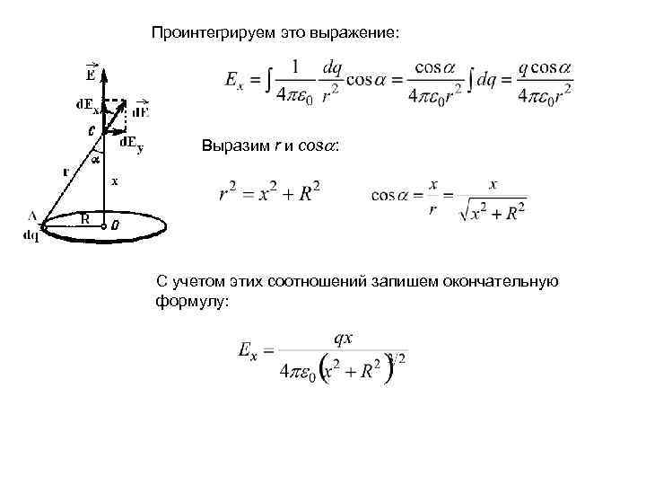 Проинтегрируем это выражение: Выразим r и cos : С учетом этих соотношений запишем окончательную
