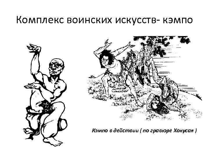 Комплекс воинских искусств- кэмпо Кэмпо в действии ( по гравюре Хокусая ) 