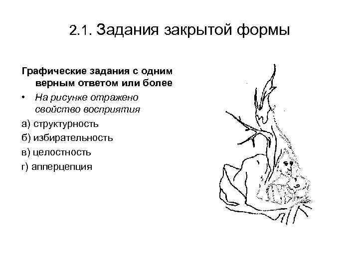 2. 1. Задания закрытой формы Графические задания с одним верным ответом или более •