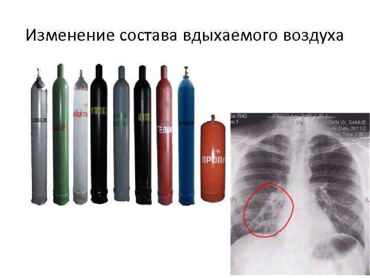 Изменение состава вдыхаемого воздуха 