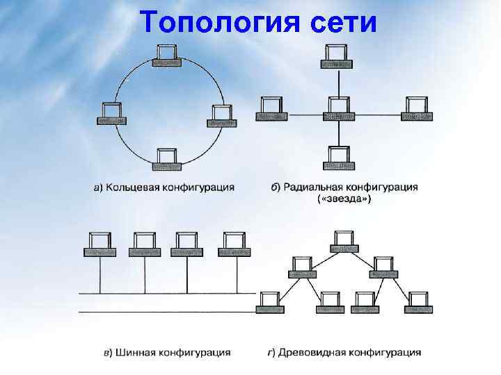 Виды компьютерных сетей схема