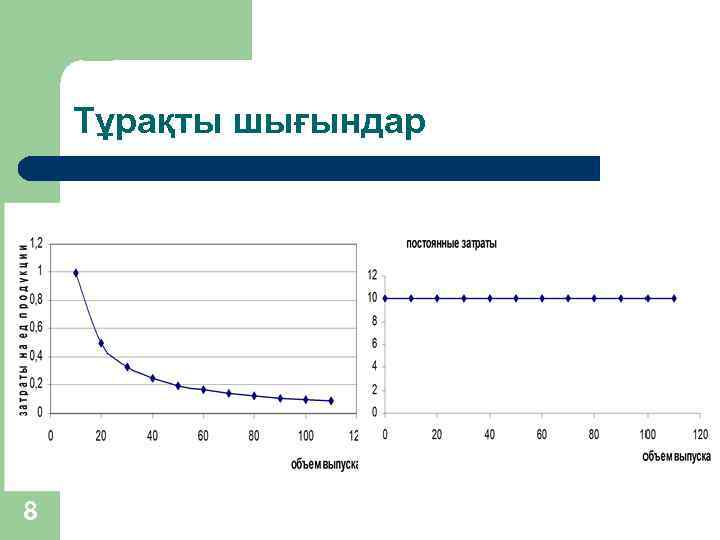 Тұрақты шығындар 8 