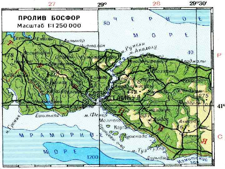 Карта проливов черного моря