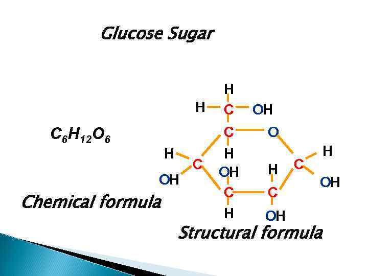 Glucose Sugar H H C C C 6 H 12 O 6 H OH