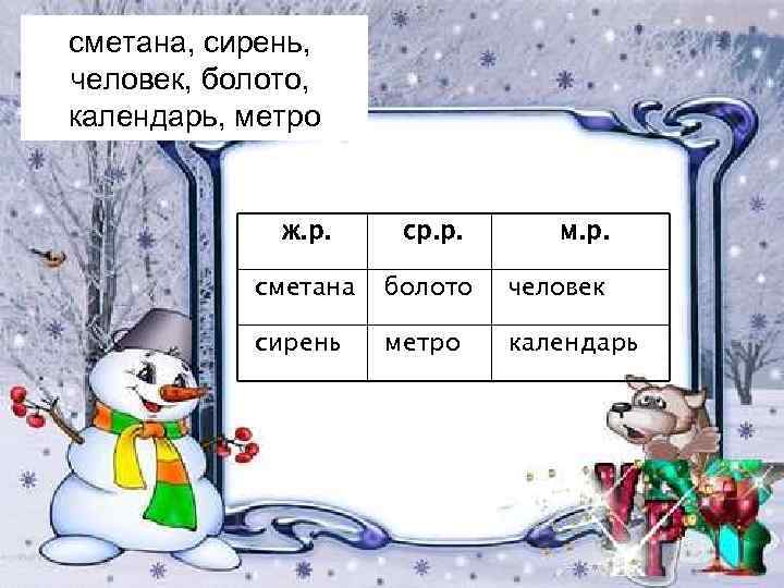 сметана, сирень, человек, болото, календарь, метро ж. р. ср. р. м. р. сметана болото