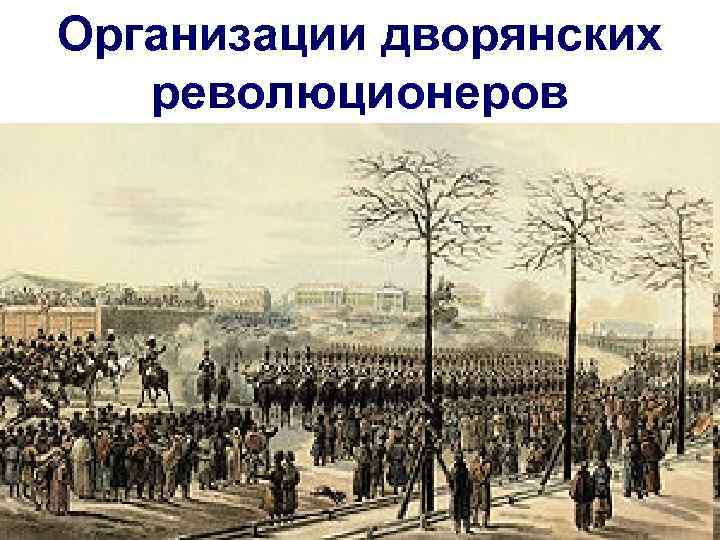 Организации дворянских революционеров 