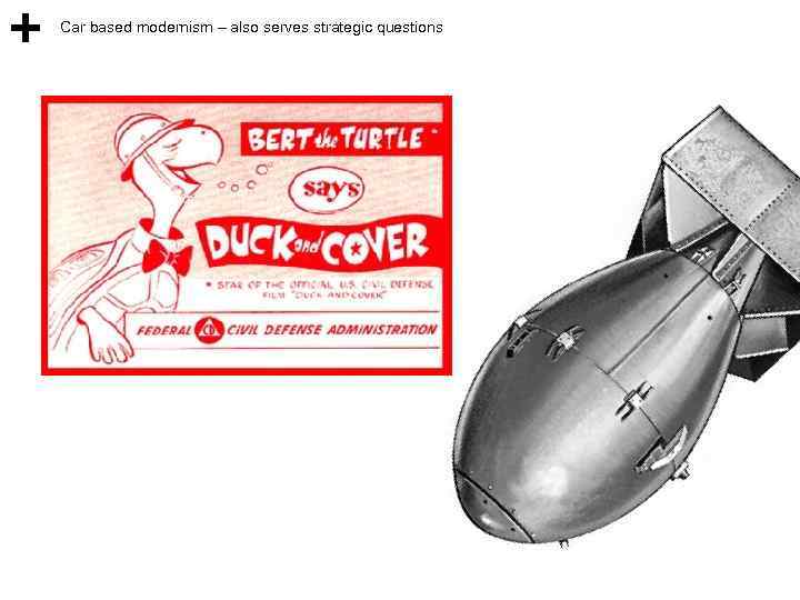 Car based modernism – also serves strategic questions 