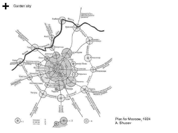 Garden city Plan for Moscow, 1924 A. Shusev 