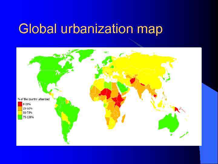 Global urbanization map 