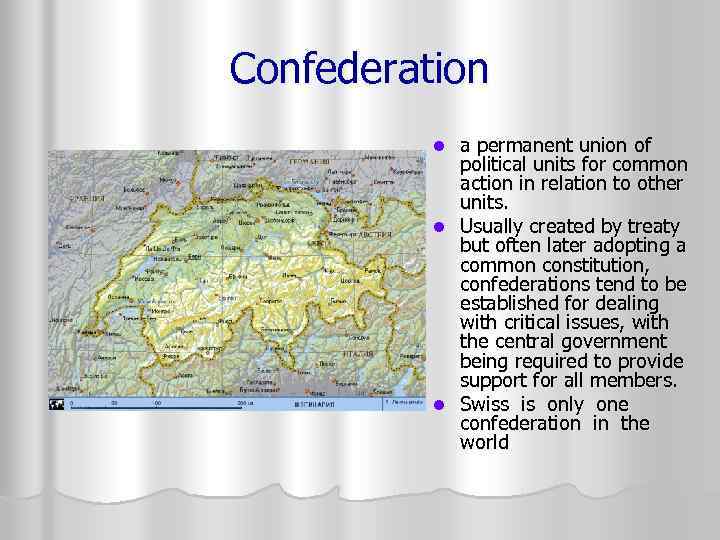 Confederation a permanent union of political units for common action in relation to other