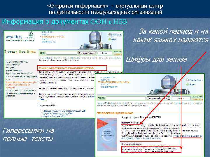  «Открытая информация» − виртуальный центр по деятельности международных организаций Информация о документах ООН