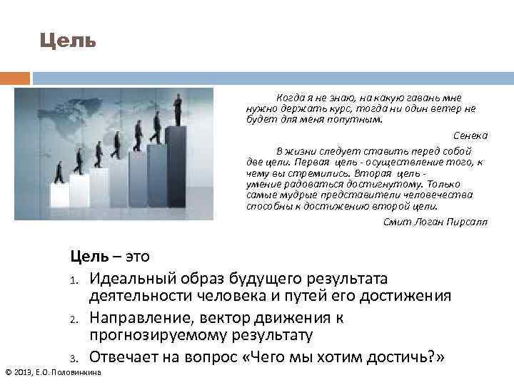 Цель Когда я не знаю, на какую гавань мне нужно держать курс, тогда ни