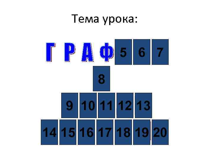 Тема урока: 5 6 7 8 9 10 11 12 13 14 15 16