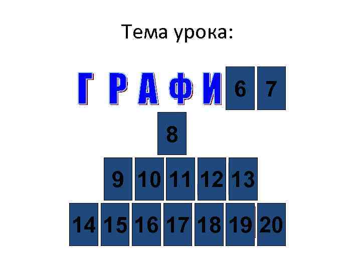 Тема урока: 6 7 8 9 10 11 12 13 14 15 16 17